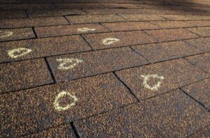 hail damage roof signs